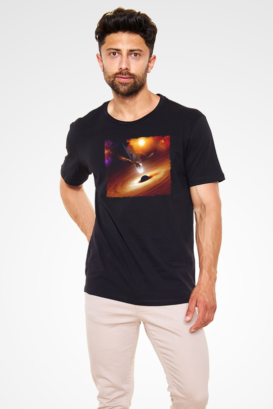 Kartal Siyah Unisex Tişört T-Shirt - TişörtFabrikası