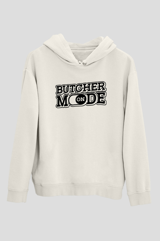 Kasap Beyaz Unisex Kapüşonlu Sweatshirt