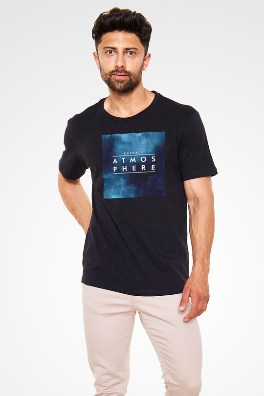 Kaskade Siyah Unisex Tişört T-Shirt - TişörtFabrikası