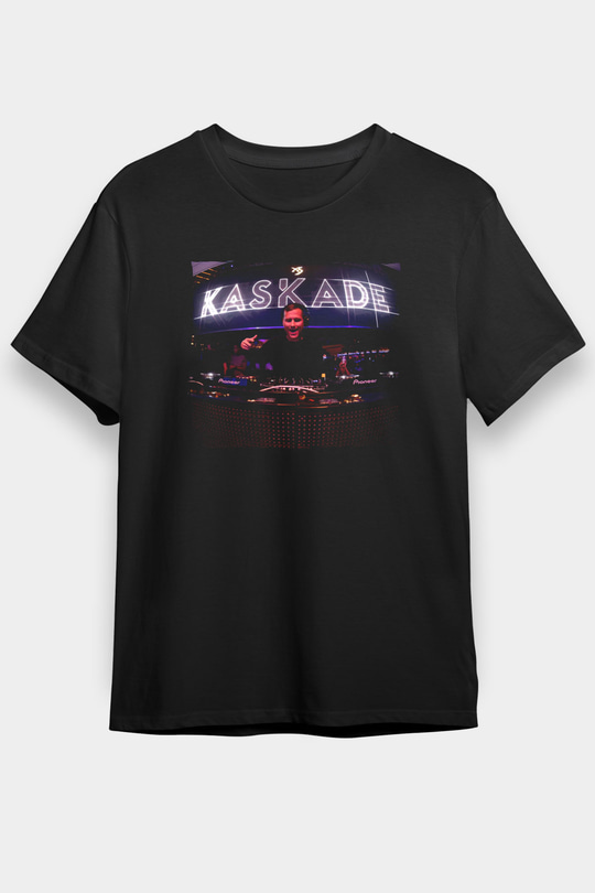 Kaskade Siyah Unisex Tişört T-Shirt - TişörtFabrikası