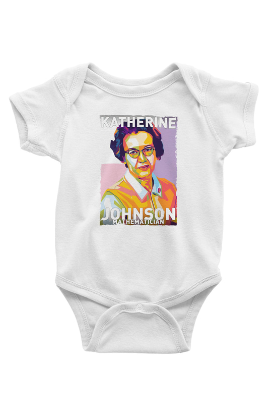 Katherine Johnson Baskılı Beyaz Bebek Body - Zıbın