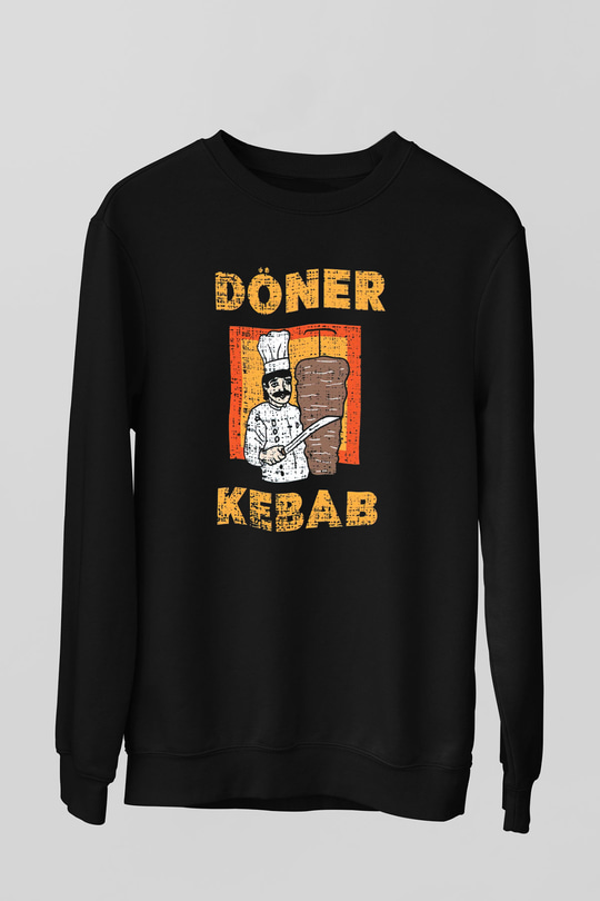 Kebapçı Siyah Unisex Sweatshirt