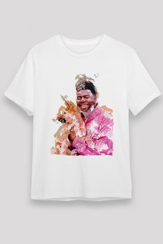 Khalid Baskılı Unisex Beyaz Tişört - Tshirt