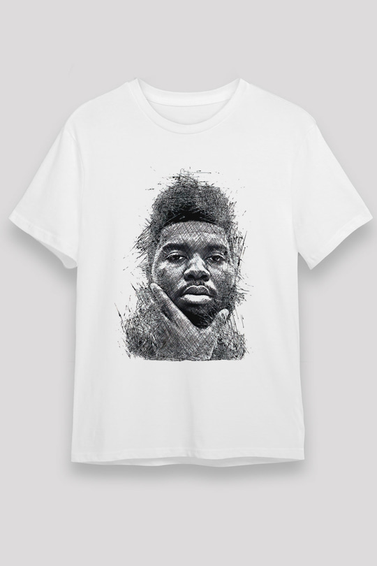 Khalid Baskılı Unisex Beyaz Tişört - Tshirt