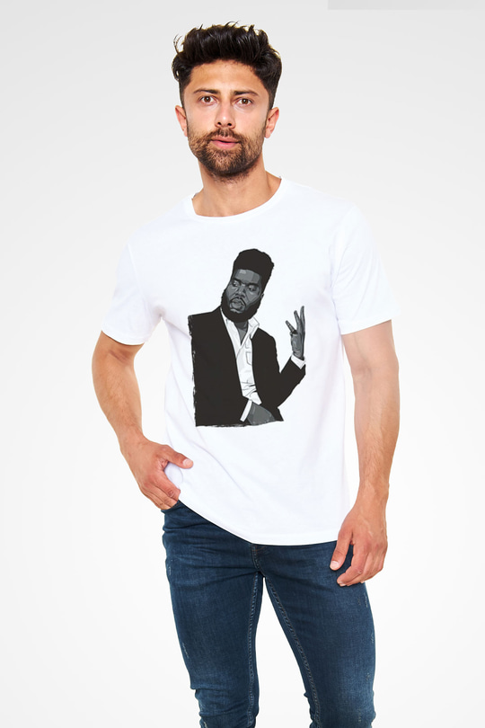 Khalid Baskılı Unisex Beyaz Tişört - Tshirt