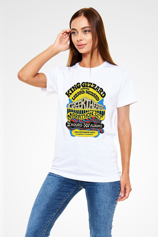 Khruanybin Baskılı Unisex Beyaz Tişört - Tshirt