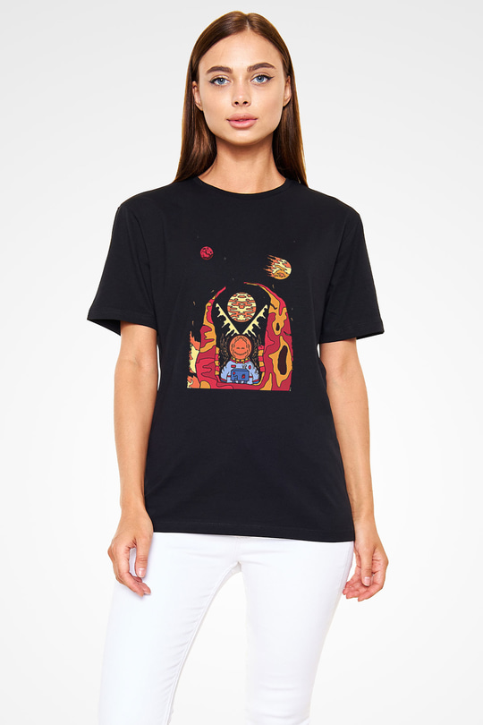 Khruanybin Baskılı Unisex Siyah Tişört - Tshirt