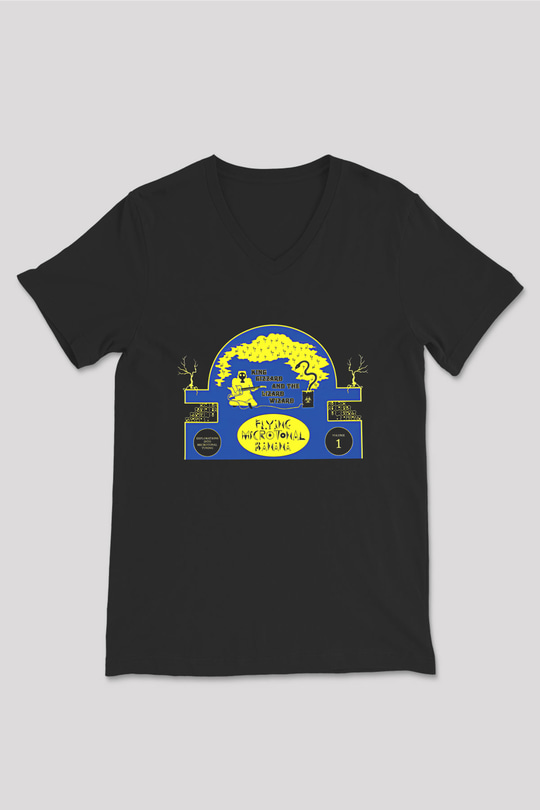 Khruanybin Baskılı Unisex Siyah V Yaka Tişört - Tshirt