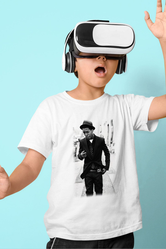 Kid Cudi Baskılı Beyaz Unisex Çocuk Tişört