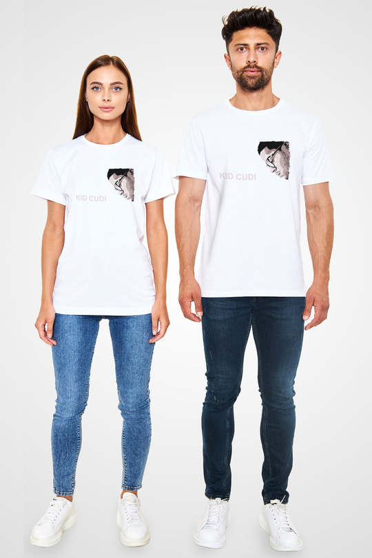 Kid Cudi Beyaz Unisex Tişört T-Shirt - TişörtFabrikası