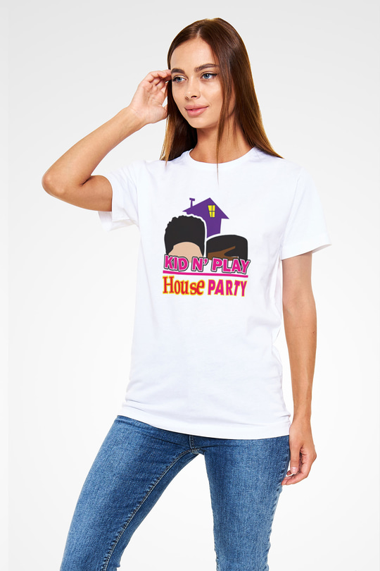 Kid n Play Beyaz Unisex Tişört T-Shirt - TişörtFabrikası