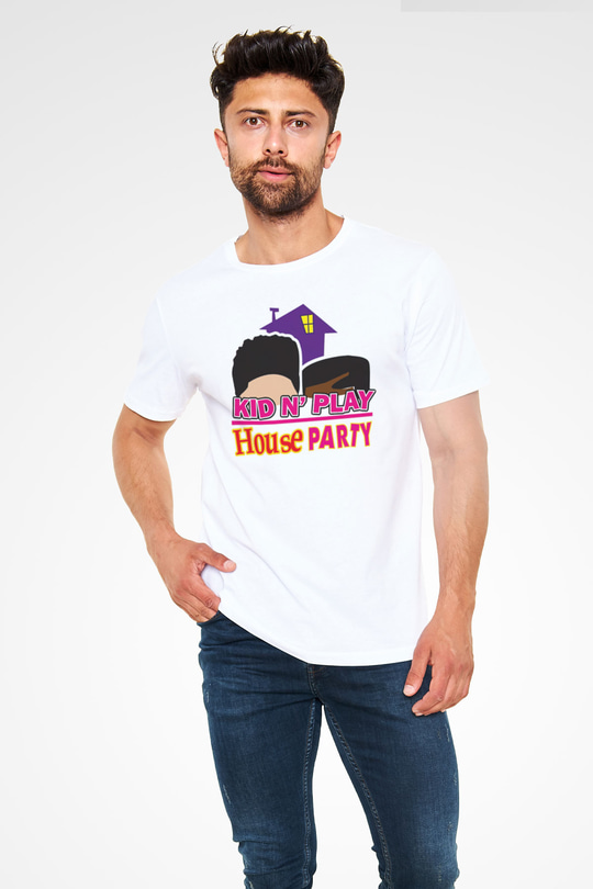 Kid n Play Beyaz Unisex Tişört T-Shirt - TişörtFabrikası