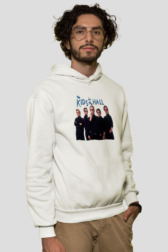 Kids in the Hall Beyaz Unisex Hoodie
