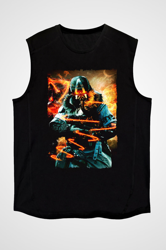 Killzone Siyah Unisex Kolsuz Tişört