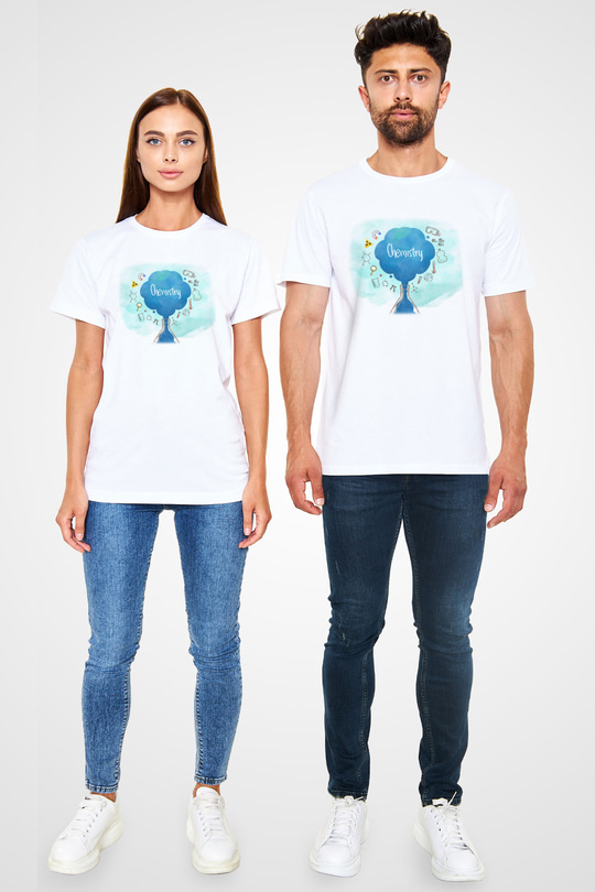 Kimya Formülleri Baskılı Unisex Beyaz Tişört