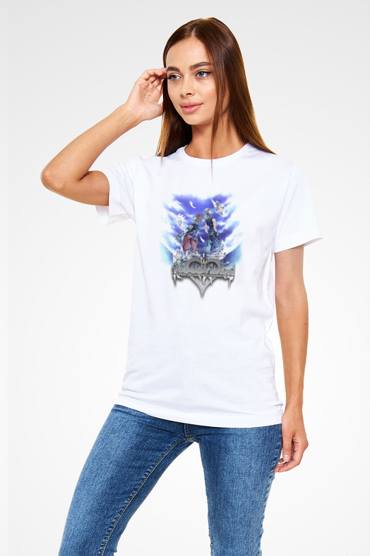 Kingdom Hearts Beyaz Unisex Tişört T-Shirt