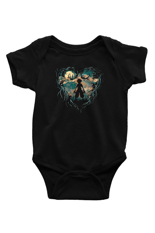 Kingdom Hearts Siyah Bebek Body - Zıbın
