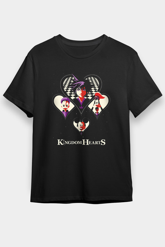 Kingdom Hearts Siyah Unisex Tişört T-Shirt