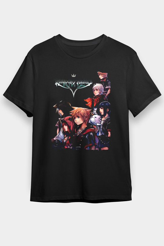 Kingdom Hearts Siyah Unisex Tişört T-Shirt