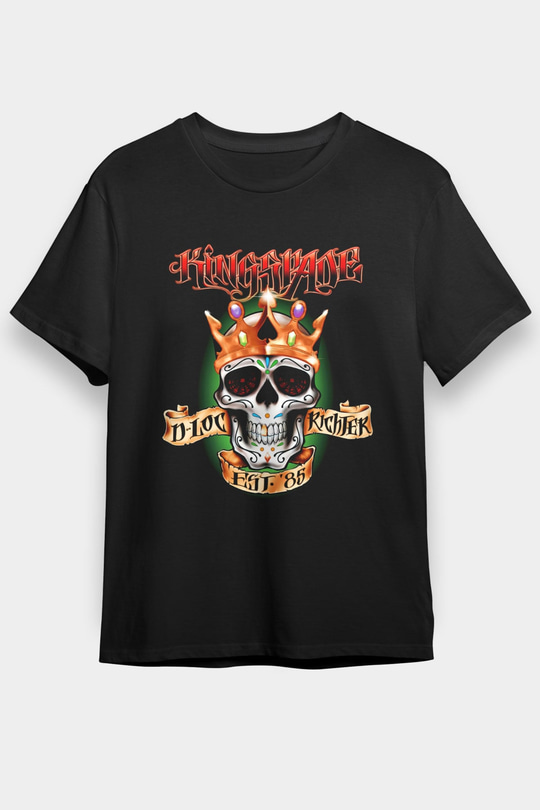Kingspade Siyah Unisex Tişört T-Shirt - TişörtFabrikası