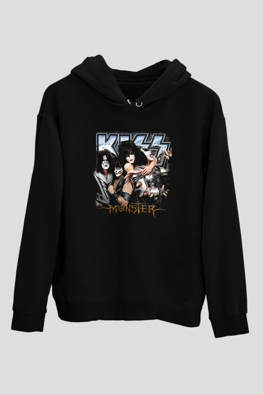 Kiss Siyah Unisex Hoodie