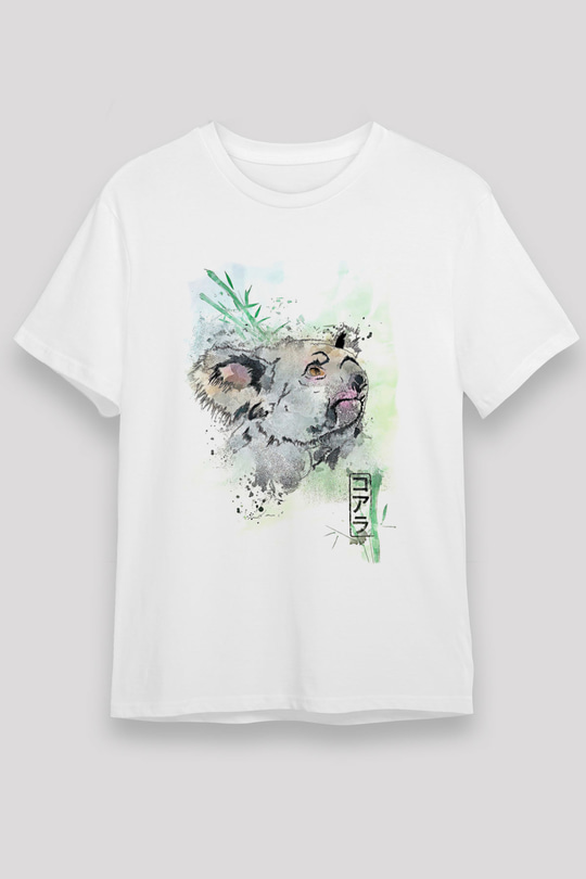 Koala Unisex Baskılı Beyaz Tişört - Tshirt