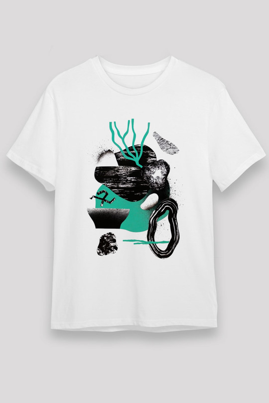 Kolaj Beyaz Unisex Tişört T-Shirt - TişörtFabrikası
