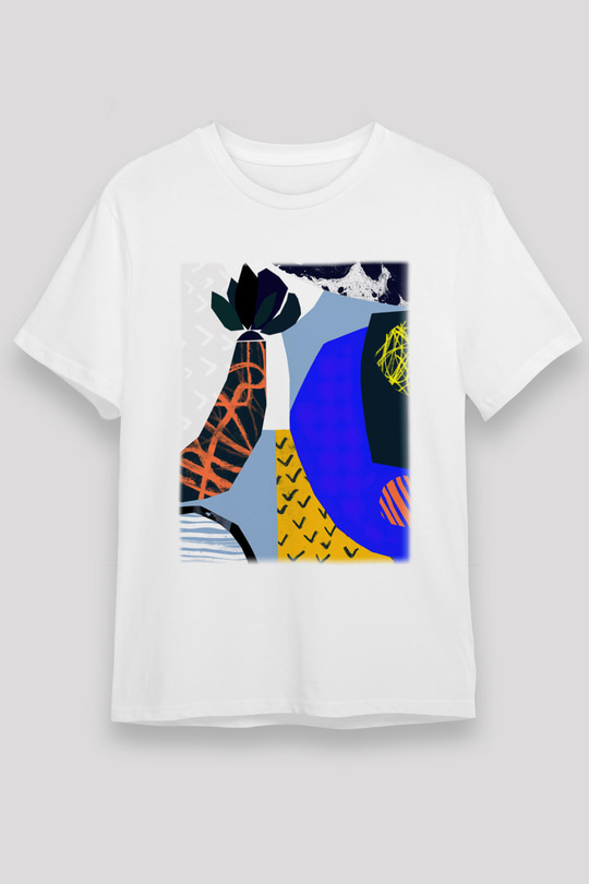 Kolaj Beyaz Unisex Tişört T-Shirt - TişörtFabrikası