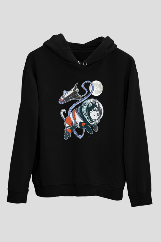 Köpek Siyah Unisex Hoodie