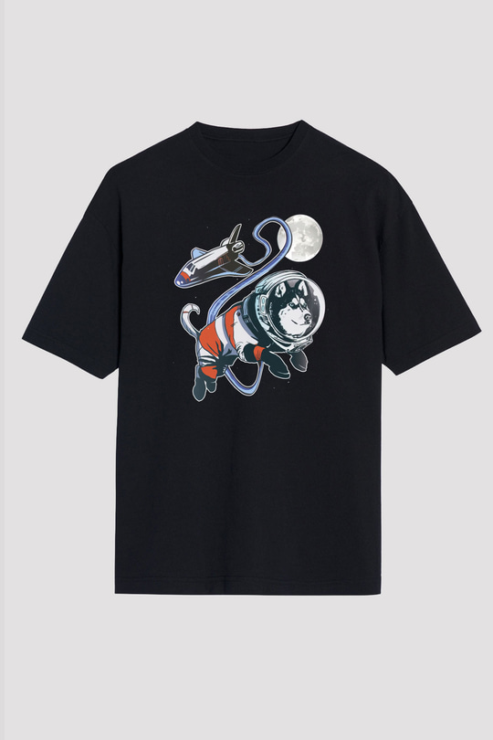 Köpek Siyah Oversize Tişört Oversize T-shirt - TişörtFabrikası