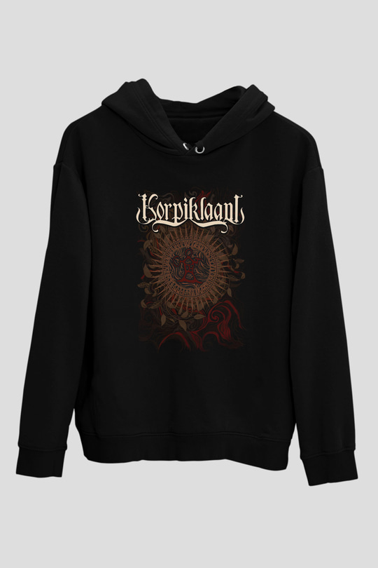 Korpiklaani Siyah Unisex Kapüşonlu Sweatshirt