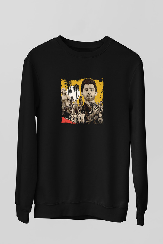 KSHMR Baskılı Unisex Siyah Sweatshirt