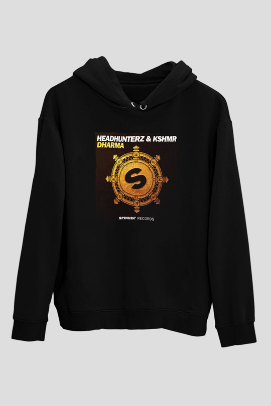 KSHMR Siyah Unisex Kapüşonlu Sweatshirt