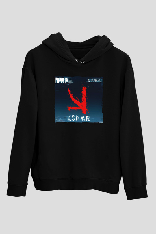 KSHMR Siyah Unisex Kapüşonlu Sweatshirt