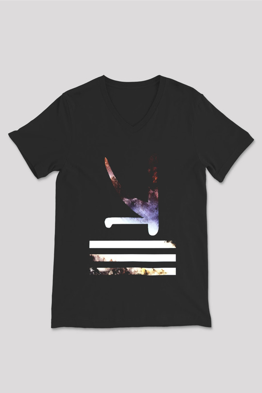 KSHMR Siyah Unisex V Yaka Tişört
