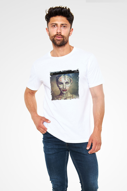 KSHMRBaskılı Beyaz Tişört