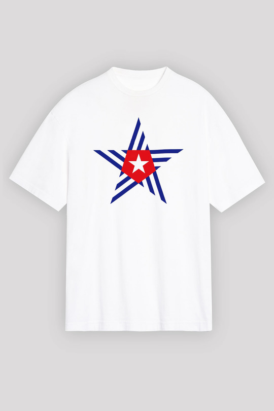 Küba Beyaz Unisex Oversize Tişört T-Shirt