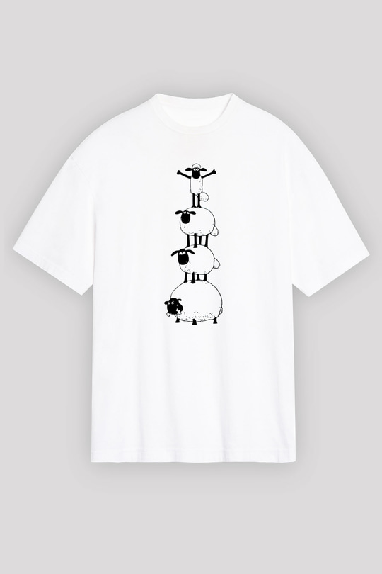 Kurban Bayramı Baskılı Beyaz Unisex Oversize Tişört - Tshirt