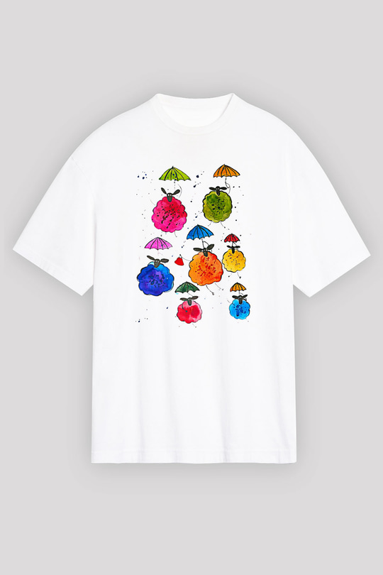 Kurban Bayramı Baskılı Beyaz Unisex Oversize Tişört - Tshirt