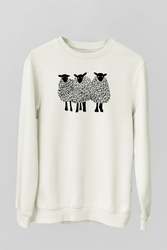 Kurban Bayramı Baskılı Beyaz Unisex Sweatshirt