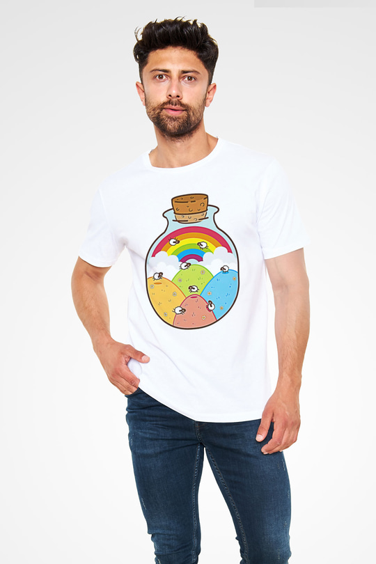Kurban Bayramı Baskılı Unisex Beyaz Tişört - Tshirt