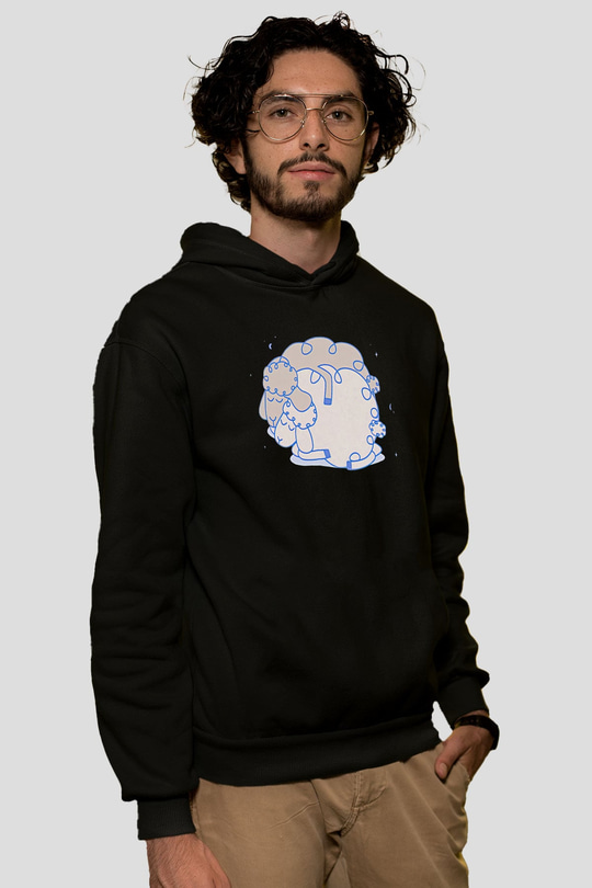 Kurban Bayramı Baskılı Unisex Siyah Hoodie