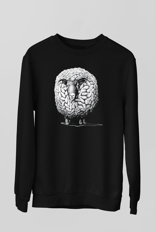 Kurban Bayramı Baskılı Unisex Siyah Sweatshirt
