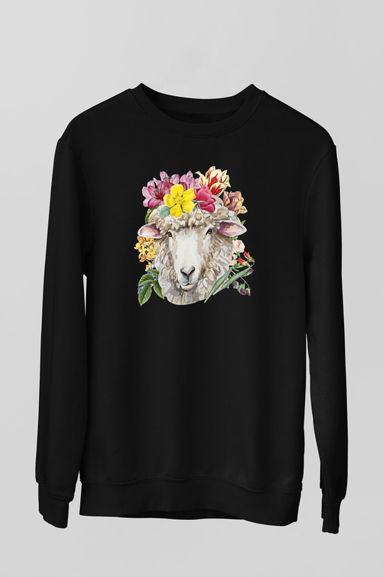 Kurban Bayramı Baskılı Unisex Siyah Sweatshirt