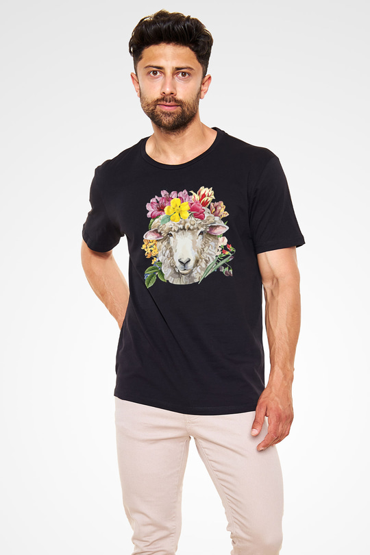 Kurban Bayramı Baskılı Unisex Siyah Tişört - Tshirt