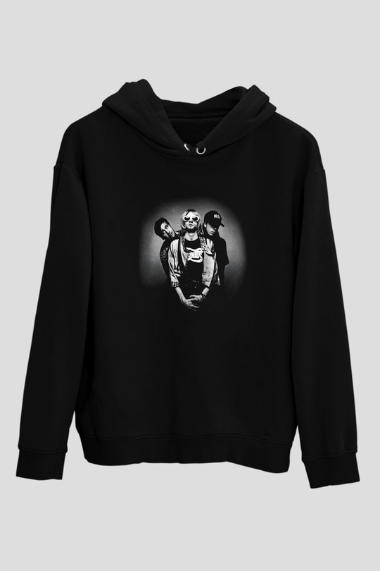 Kurt Cobain Siyah Unisex Hoodie