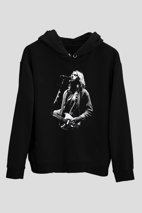 Kurt Cobain Siyah Unisex Hoodie