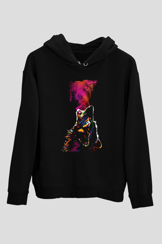 Kurt Siyah Unisex Hoodie