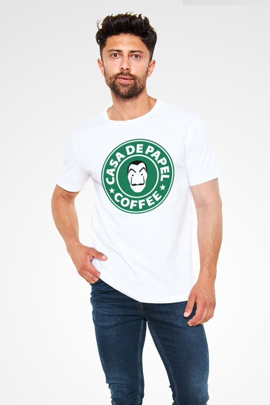 La casa de papel Beyaz Unisex Tişört T-Shirt