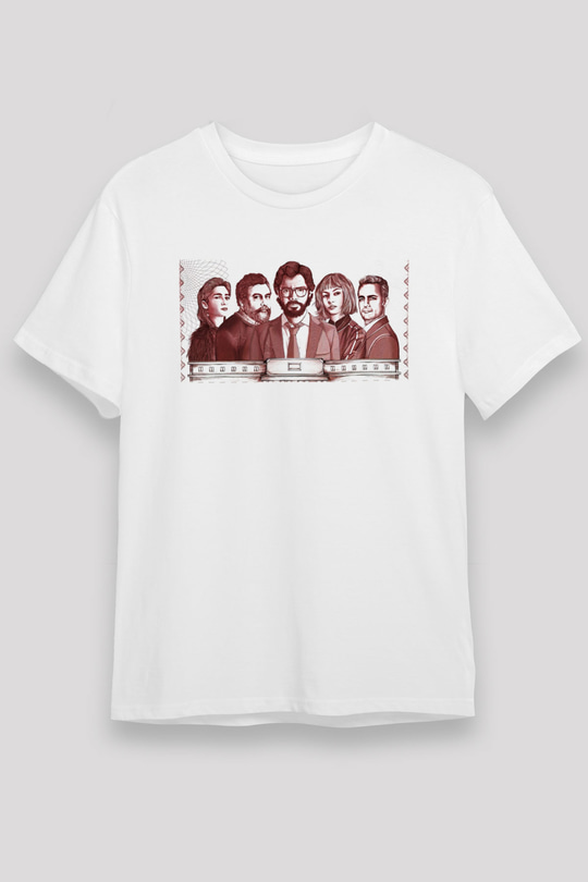La casa de papel Beyaz Unisex Tişört T-Shirt